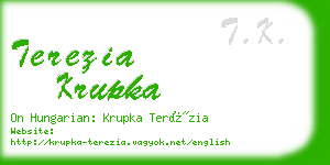 terezia krupka business card